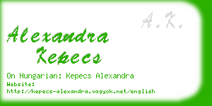 alexandra kepecs business card